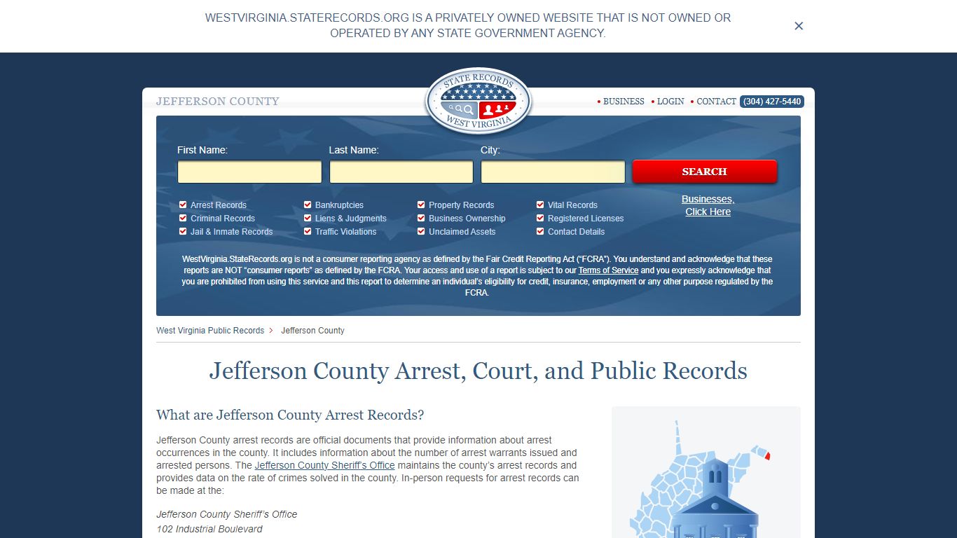 Jefferson County Arrest, Court, and Public Records