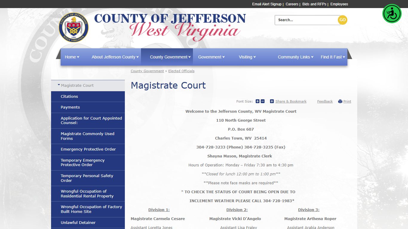 Magistrate Court | Jefferson County Commission, WV